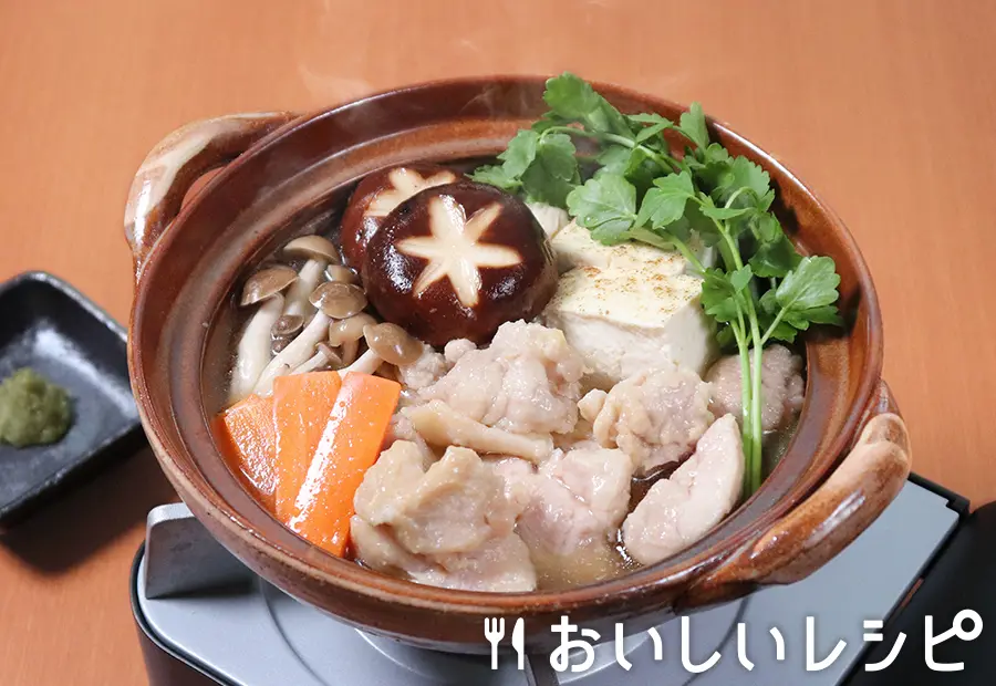鶏肉の治部煮鍋
