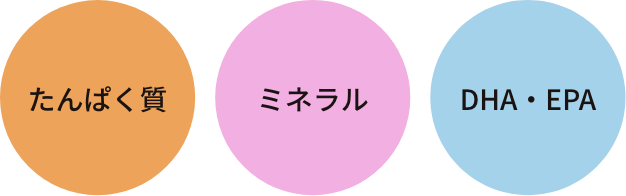 たんぱく質・ミネラル・DHA・EPA