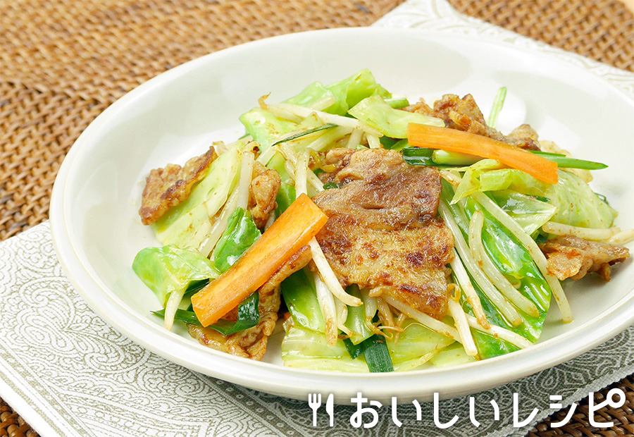 野菜炒め　カレー風味