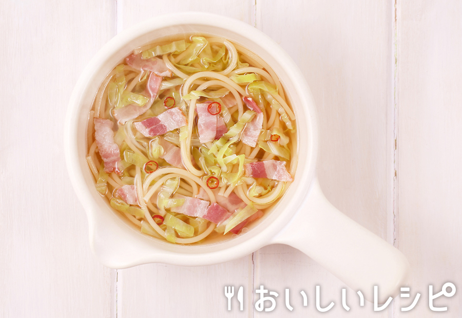 my主食スープ　キャベツのスープパスタ