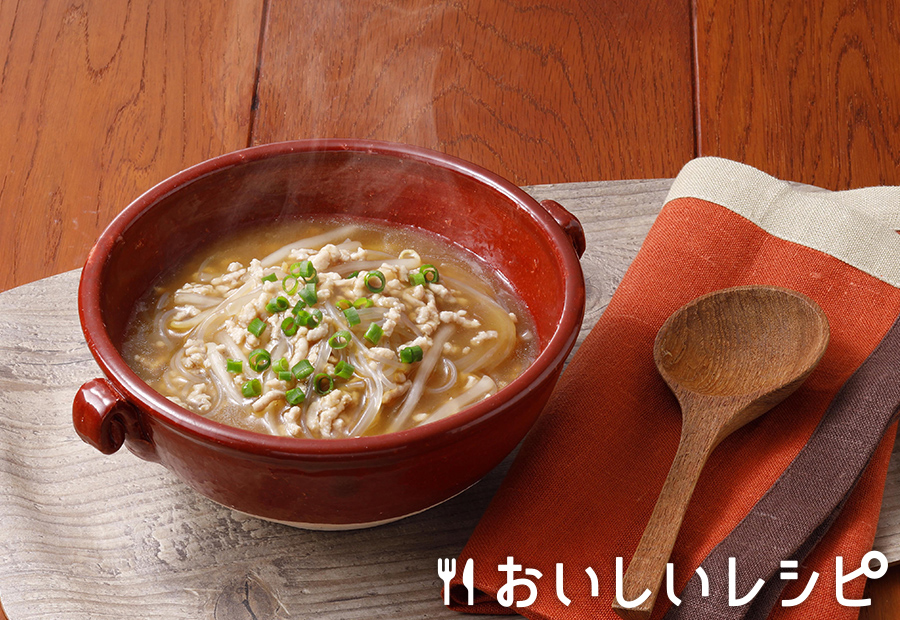 春雨ともやしのホッと温スープ